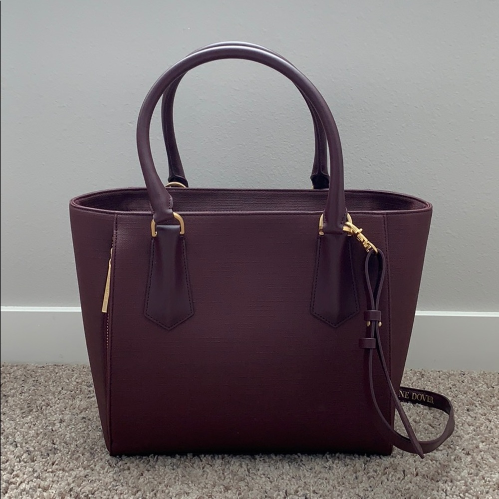 Dagne Dover Midi Tote - Oxblood